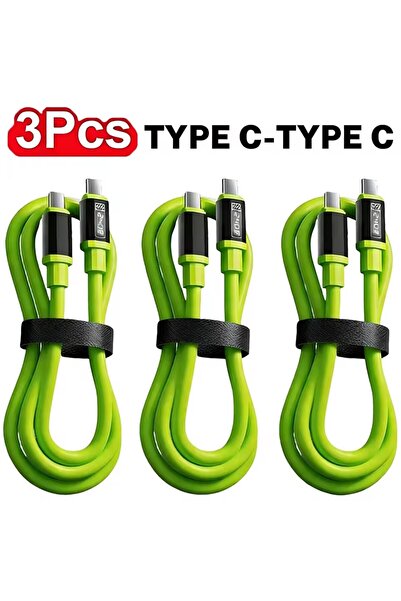Choice5 كابل بيانات USB-C إلى C بطول 1.5 متر، 3 قطع، 240 واط، شحن سريع PD لهو...