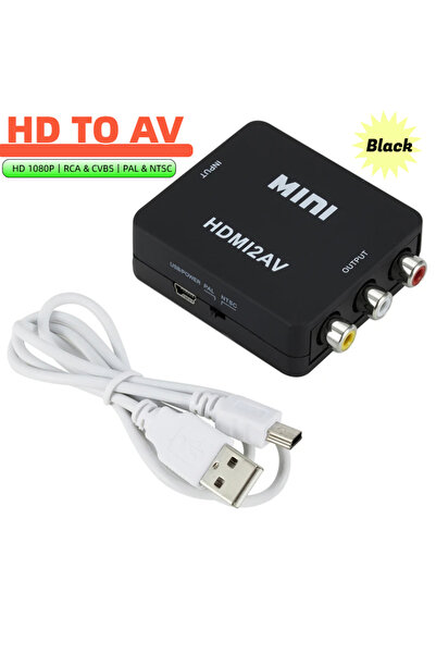 Choice1 HD to AV Black RCA AV to HDMI-Compatible Converter 1920*1080 Composit...