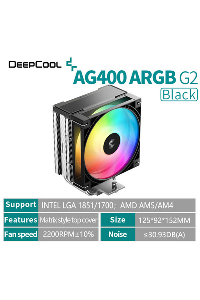 Choice As Shown As Shown AG400-ARGB-G2 DeepCool AG400 ARGB G2 Air Cooler 4 He...
