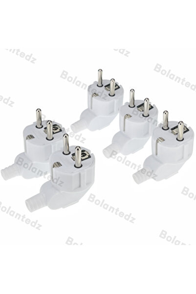 Choice10 4.8mm White 5pcs Euro Plug Adapter Replacement 16A Male France Korea...