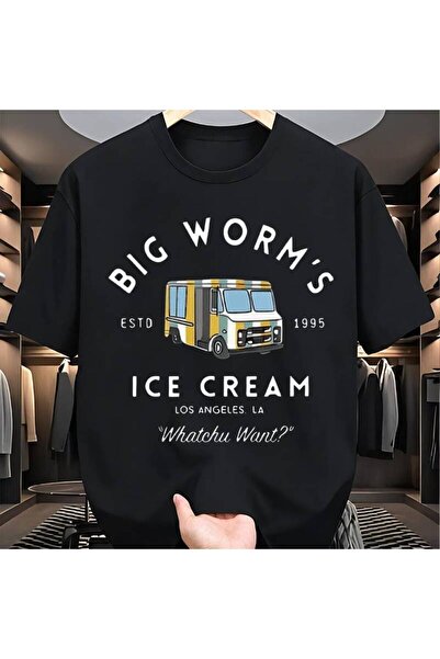 01THEONE ملابس رجالية بمقاسات كبيرة، تي شيرت بطباعة شاحنة من BIG WORM'S - تي ...
