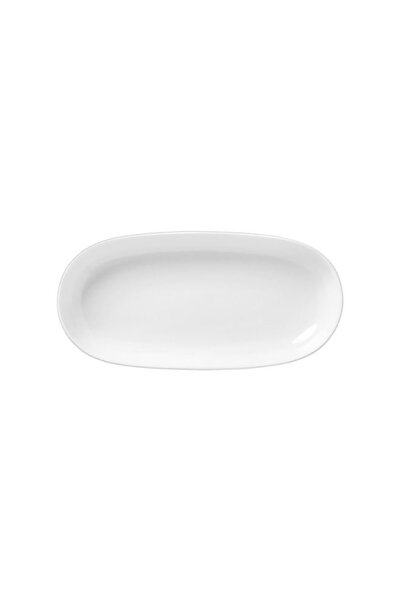 DOT Οβάλ Πορσελάνινη Πιατέλα Λευκή N4466 9.5x19εκ.