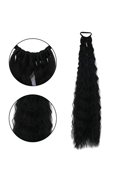 colezium Rubber Buckle Ponytail Fluffy Afro Daal / Black