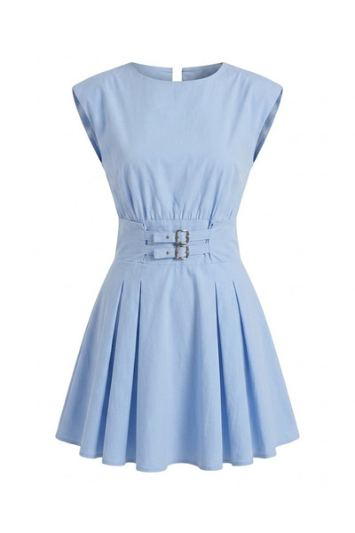 Noa&Noa Self-Belted Mini Dress Baby Blue