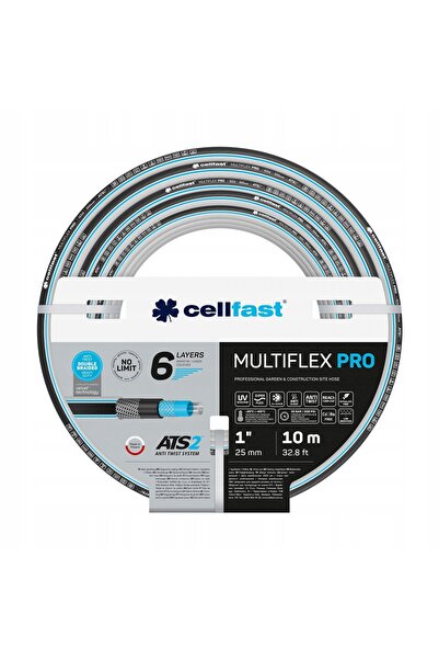 Cellfast Furtun de grădină 6 straturi MULTIFLEX PRO ATS2 1 CAL 10M 13-830 POLSKI