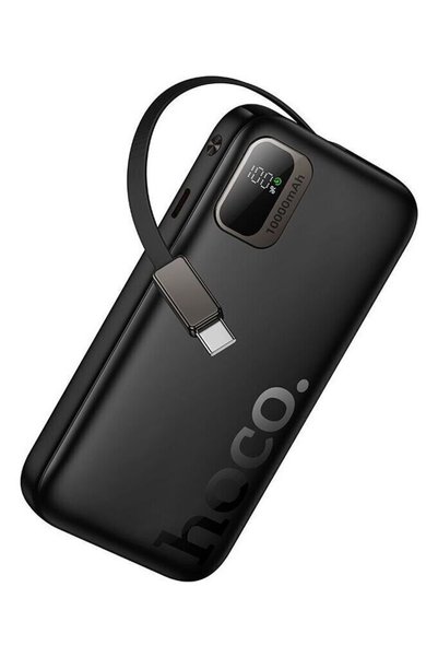 Hoco Powerbank 10000 mAh QC PD 20W με ανασυρόμενο καλώδιο USB C Q51 μαύρο