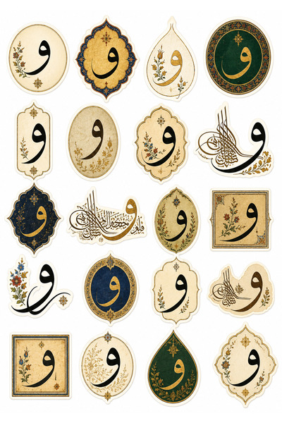 TELLGRAF مجموعة ملصقات ذات طابع فني تقليدي (21×30 سم، مجموعة واحدة)