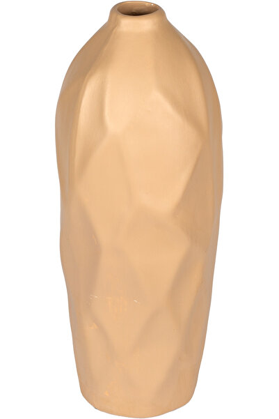 Herdekora Decorative Ceramic Vase Sungurlu Light Brown 18X46 Cm.