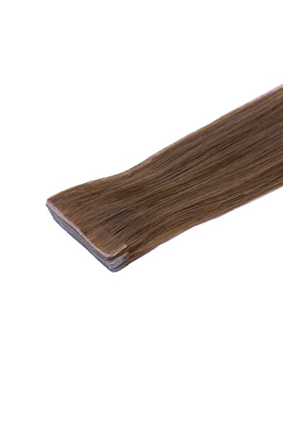 20 Adet 50 GR - %100 Gerçek İnsan Saçı Bant Kaynak #4 Kahverengi 70 CM