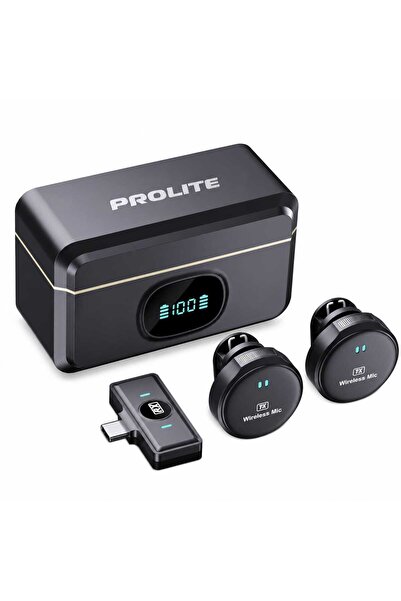 Prolite Professional Lighting kablosuz Yaka Mikrofonu 2 kişilik Sunum , Tanıt...