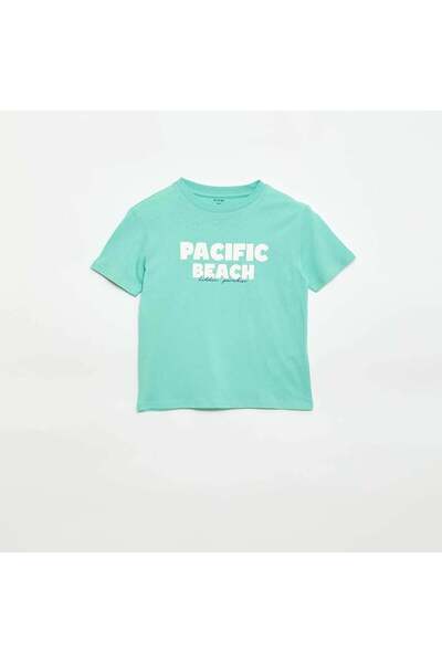 KIABI Printed Short-Sleeved T-Shirt GREEN