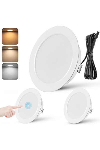 OEM Spoturi LED Încastrabile 12V 3W Plate cu Touch 6,5 cm 3 buc