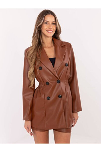 Italy Moda Sacou Dama Guler inalt, Poliester, ITALY MODA, Maro Eleganta Office