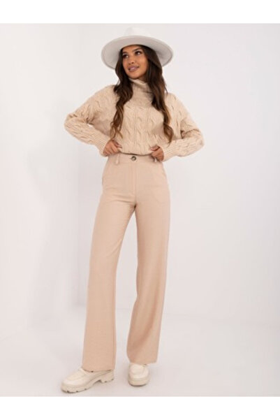 LAKERTA Pantaloni Dama, LAKERTA, Bumbac, Bej, model LK-SP-509721.14X