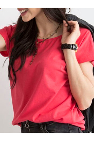 Basic Feel Good Tricou Dama Mini, Decolteu barcuta, BASIC FEEL GOOD, Coral Ca...