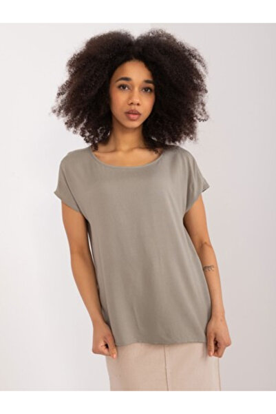 Sublevel Bluza Dama, Sublevel, Viscoza, Maneca scurta, Khaki, model D73761Z10...