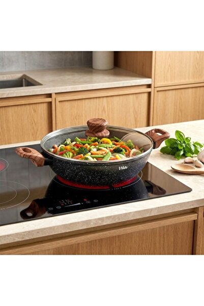 Vilde Tigaie GRANITE pentru prăjire adâncă cu capac 28 cm 3,5L