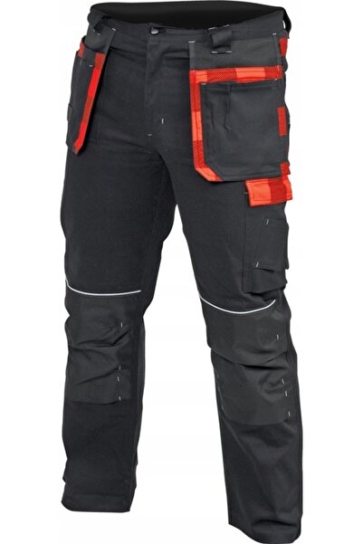 yato Pantaloni de lucru montieri din bumbac elastic, 14 buzunare, reflectoriz...