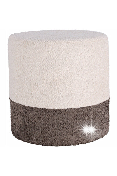 Home Styling Collection Pernă rotundă tapițată cu boucle, bej, pentru scaun, ...