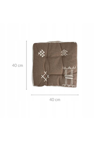 Home Styling Collection Pernă pentru scaun din bumbac, maro, cu model etnic, ...