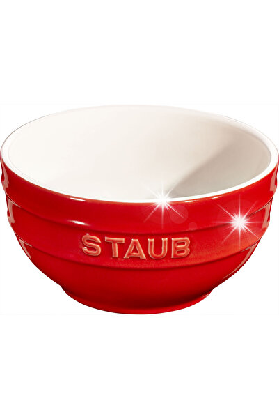 STAUB Bol rotund 14 cm, roșu SERVING