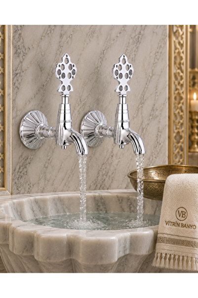 vb vitrinbanyo Chrome Kurna Faucet Double Set Ottoman Faucets Kurna Faucet