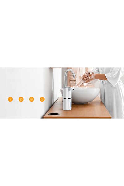 innature Dozator automat de săpun fără atingere, 380ml, mare, USB-C IR, alb