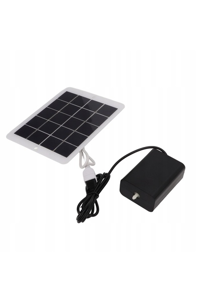 NO BRAND Pompă de oxigen solară portabilă, aerator 3W USB 5V 0-600mA