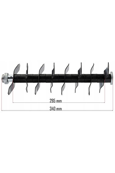 Powermat Rolă de verticulare, arbore rulment verticulator 320mm
