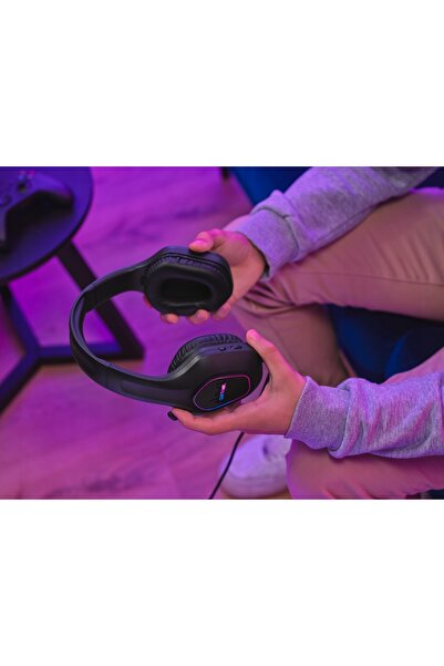 Trust Căști de gaming cu microfon USB, LED, ușoare, pentru PC și consolă, pen...
