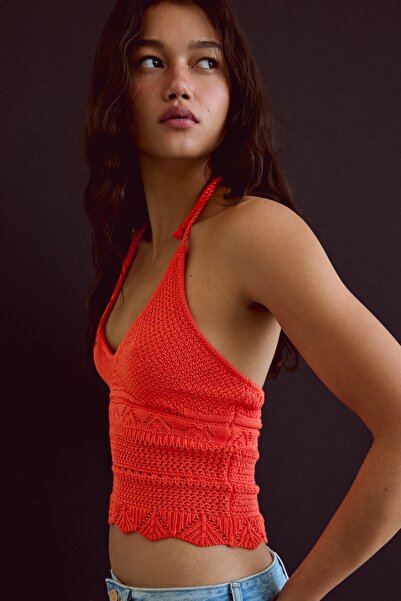 Bershka Rustik örgü halter top