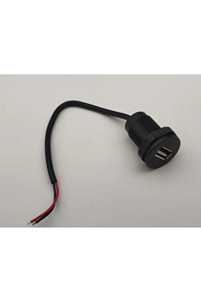 OEM Mufa USB2.0 mama panou tip A 1 port gabarit mic cu 2 fire diam. 16mmx30mm