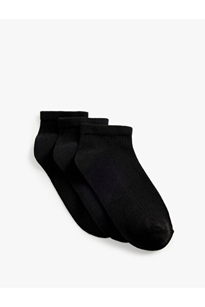 Koton Cotton Basic 3-Piece Booties Socks Set