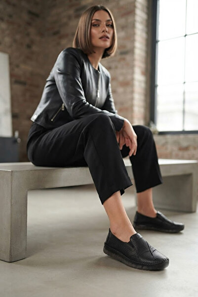 Solly Bio Detox 03 Black Genuine Leather Women's Shoes