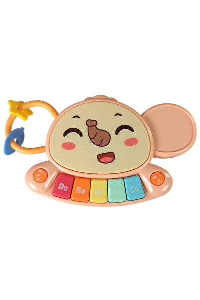 LeanToys Pchacz interactiv, Măsuță de mers pentru copii 2 în 1 Roz