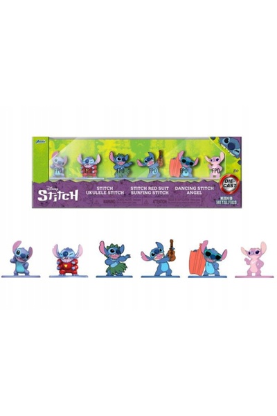 Jada Toys Figurine metalice Stitch, set de colecție 6 piese, Lilo și Stitch, 3+