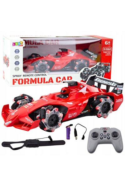 LeanToys Mașină de curse sportivă telecomandată RC cu efect de fum 2.4G Roșie
