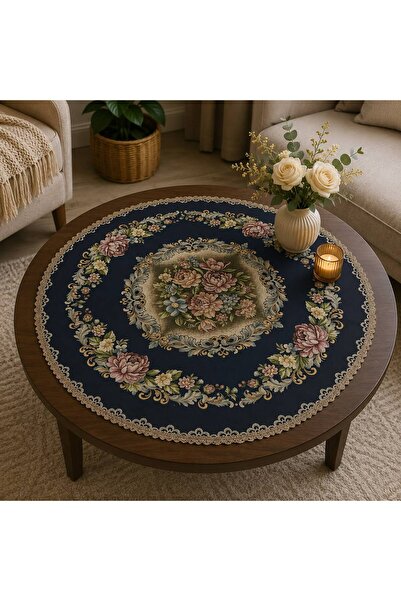 Yeshome Collection Buchet Regal 95 cm Husă rotundă pentru masă de cafea, tip ...