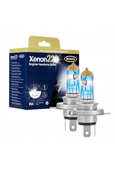 Ring Automotive Becuri RING H4 60/55W +220% XENON220 PERFORMANCE GOLD CAP Omo...
