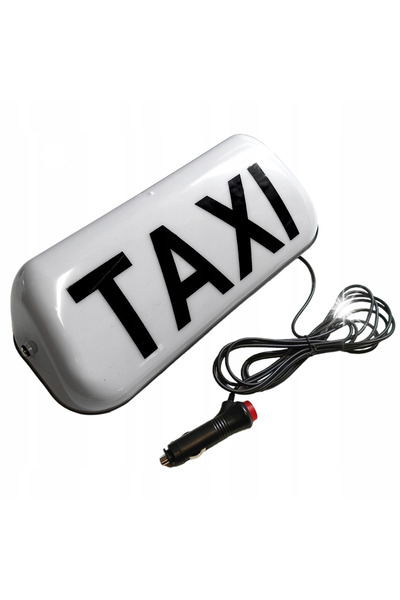 ST PARTS Lampă taxi LED albă cu inscripția Cocoș, semnalizator cu magnet și ș...