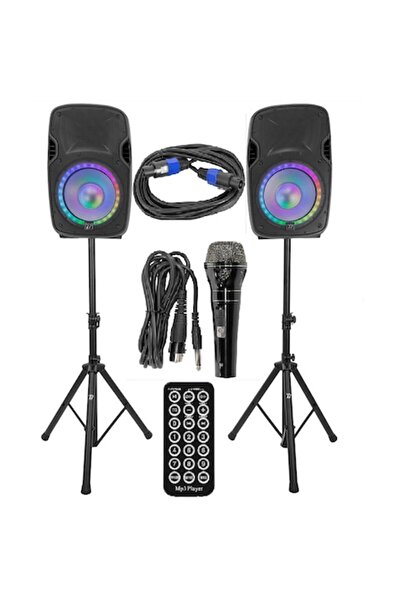 OEM 2x12 "/30cm 2x250W RMS 1 activ + 1 pasiv Set de boxe cu USB/SD/BT/FM