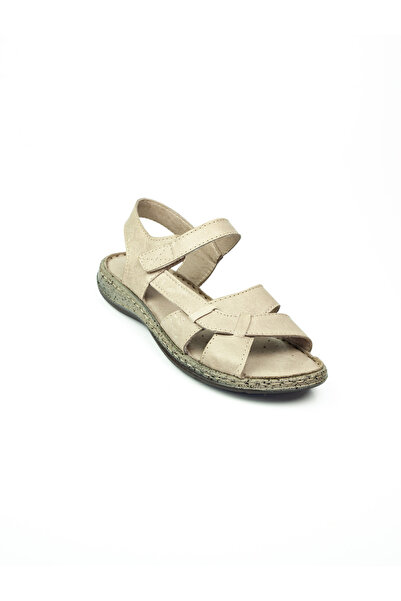 NOBLE 1408 Beige Leather Women's Sandals