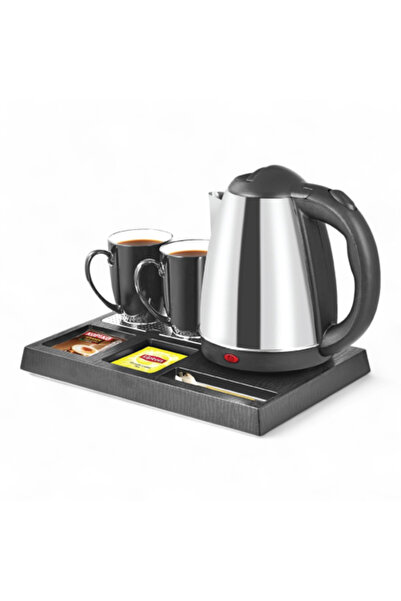 LC Hotel Hospitality Tray Set Integrated 1.8L Steel Electric Kettle for Coffe...