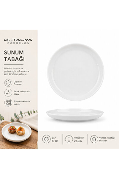 Kütahya Porcelain 17 cm Presentation Plate – Small and Elegant Touches