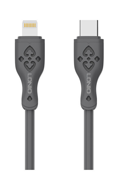 LDNIO Καλώδιο Lightning σε USB-C LC811I, 30W PD, 1μ, γκρι