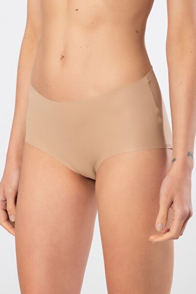 TÜREN Women's Laser Cut Cotton High Waist Panties 911/Mink