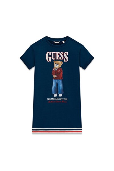 Guess Rochie de zi cu zi pentru fete J6RK11KAD74 Bleumarin