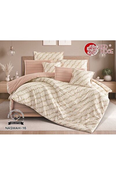Red Rose 100% Cotton Bedspread - 4 Pieces - Size 170*230 - Cool and Super Sof...