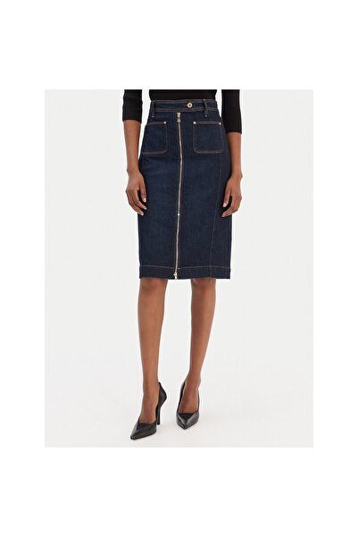 Guess Fustă din denim pentru femei W6RD0UD6881 Bleumarin