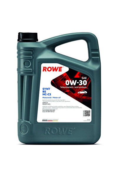 ROWE TOURING MOTOR OIL HIGHTEC SYNT RS SAE 0W30 HC-C2 5L